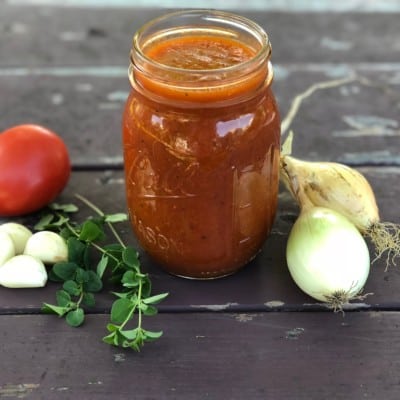 Garden Fresh Homemade Tomato Sauce notable with ingredients