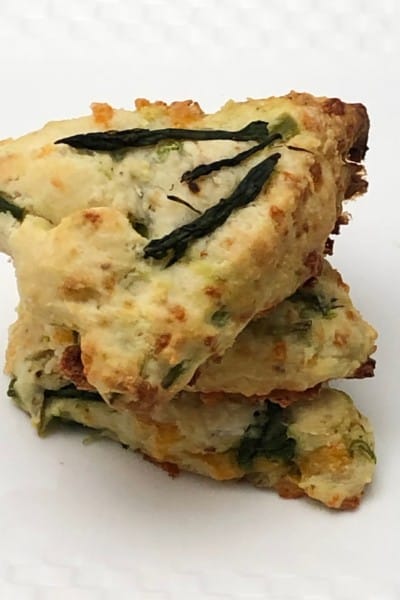stacked savory asparagus scones