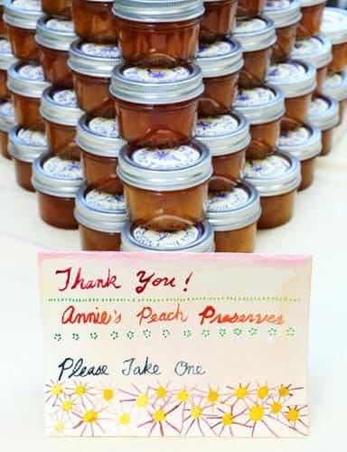 20 Plus Jars of Peach Vanilla Bean Preserves Stacked