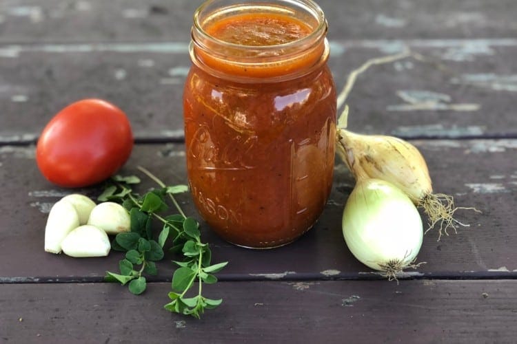 Garden Fresh Homemade Tomato Sauce notable with ingredients