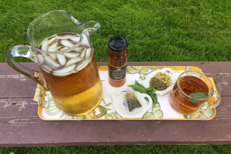 Iced and Hot Mint Chamomile Tea