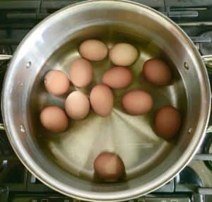 boiling eggs