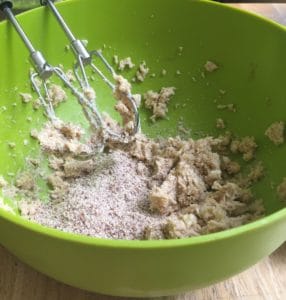 butter and brown sugar with almond meal