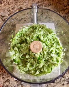 cucumbers in food processor