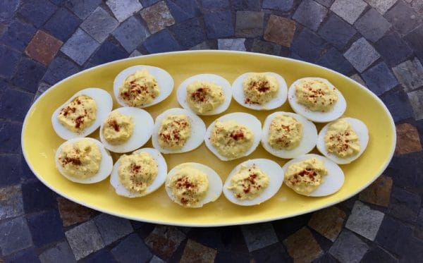 Dad's Deviled Eggs - Pesto For Pennies