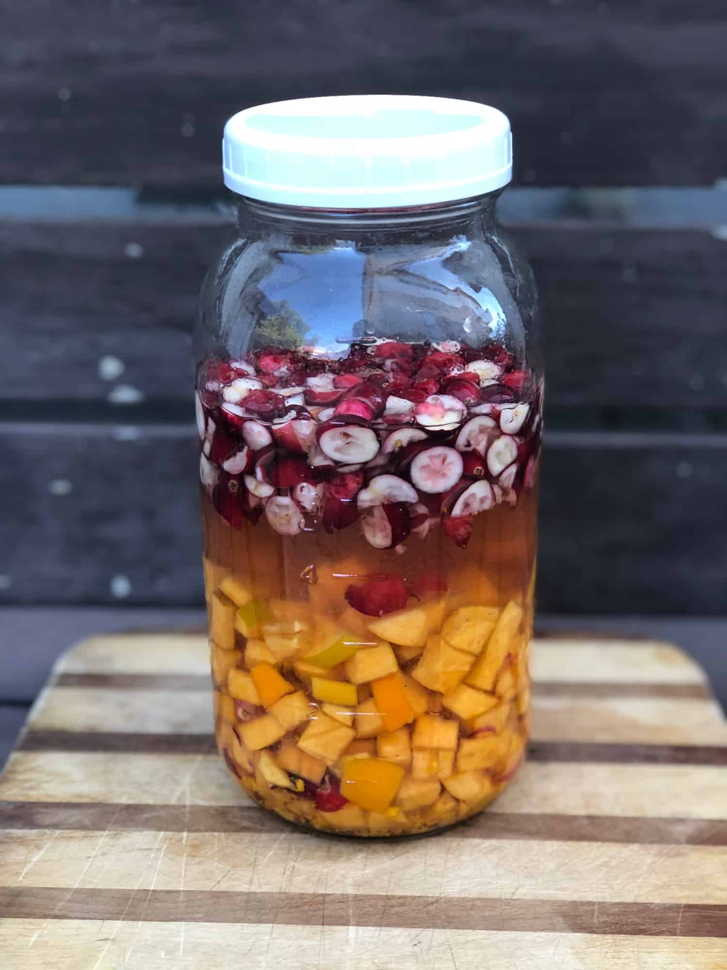 cranberry persimmon sunrise liqueur - pesto for pennies