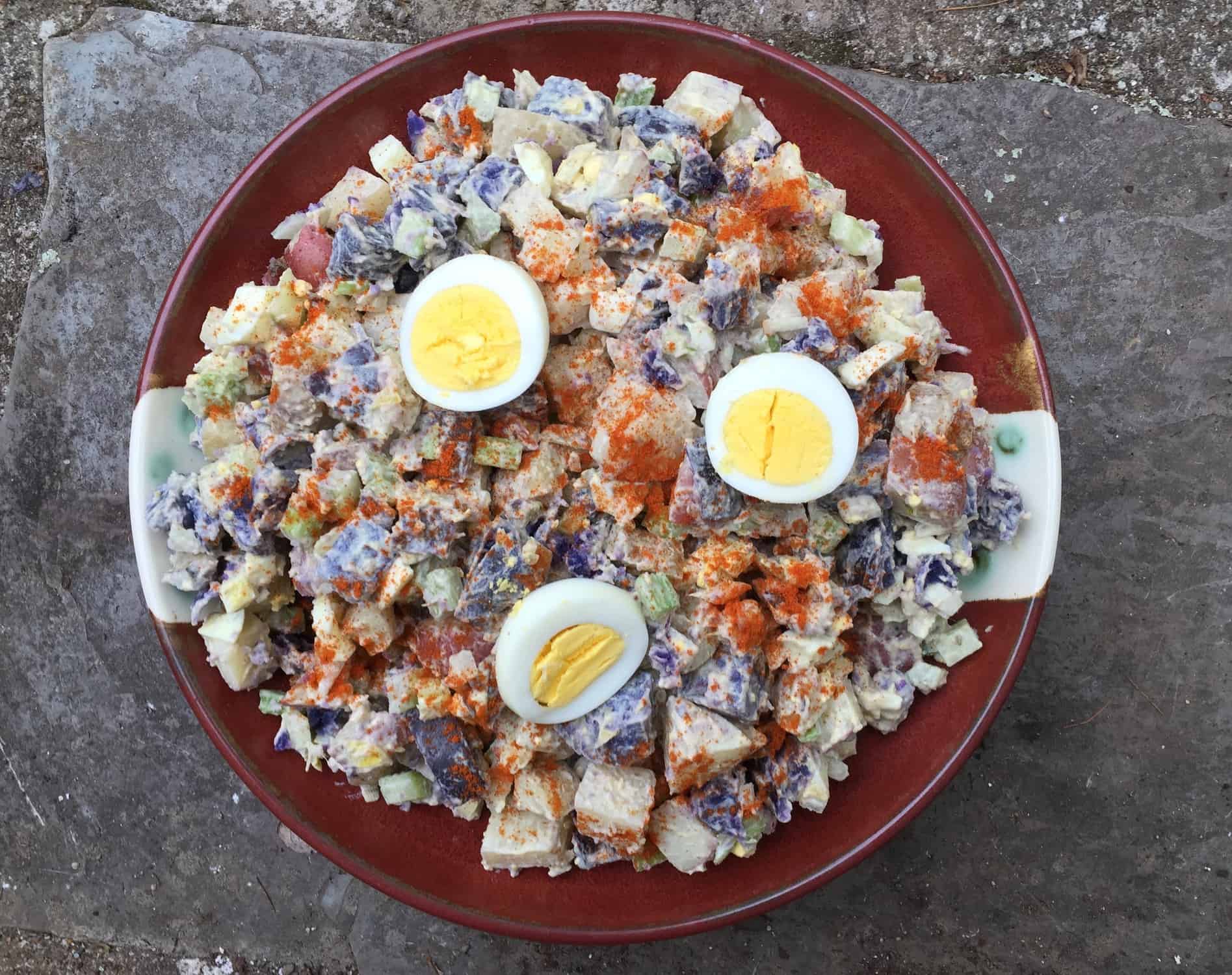 potato salad in large bowl