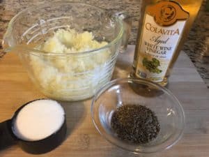 onion, vinegar, sugar and dill seed
