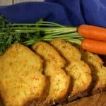 slices of carrot pineapple quick bread on cutting board