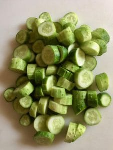 sliced pickling cucumbers