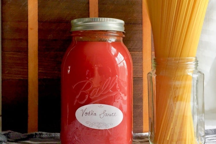 vodka pasta sauce in jar